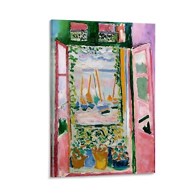 #ad #ad Open Window Floral Matisse Canvas Poster Wall Art Decoration Family Decor $15.00