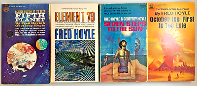 #ad Fred Hoyle 4 Vintage Paperback Books Science Fiction $14.99