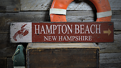 #ad Custom Lobster Coastal Decor Rustic Handmade Vintage Wood Sign $189.00