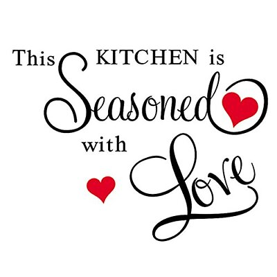 #ad #ad Kitchen Seasoned With Love Removable Bedroom Art Mural Vinyl Wall Sticker $16.99
