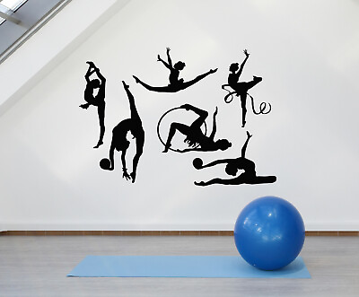 #ad Vinyl Wall Decal Athlete Gymnastics Sport School Dancing Girls Stickers g2019 $69.99