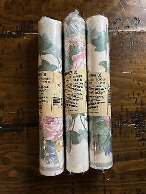 #ad Vintage The Warner Company Lot of 3 Wallpaper Flowers $35.00