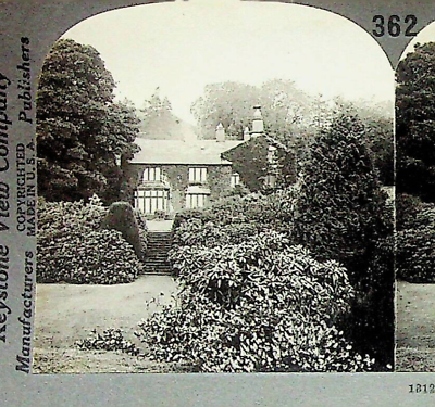 #ad Wordsworth Home Lake District England Photograph Keystone Stereoview Card $14.95