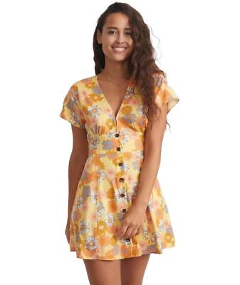 #ad Marine Layer Camila A Line Minidress in Yellow Vintage Floral Print Size L $39.99