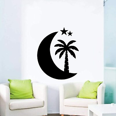 #ad Moon Palm Tree Trees Plants Nature Wall Art Stickers for Kids Home Room Decals $12.50