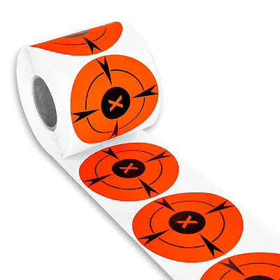 #ad Highwild 250 Pack of 3 inch Fluorescent Orange Bullseye Adhesive Target Stickers $12.49