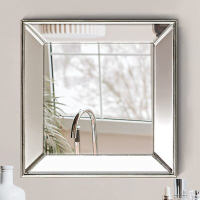 #ad #ad Wall Mounted Decor Mirror Wall Decoration 12×12 inch Small Silver Glass Decor... $30.22
