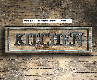 Kitchen Sign Rustic Farmhouse Style Shelf Sitter Rustic Decor 8x3x1 8quot; $14.99