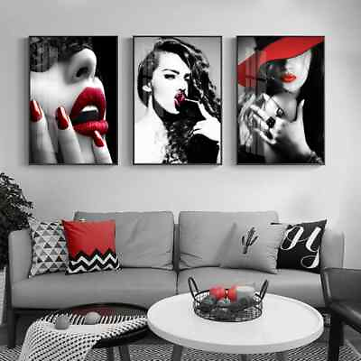 #ad Fashion Girl Printed Wall Art Canvas Painting Canvas Picture Poster Canvas Mural $9.69