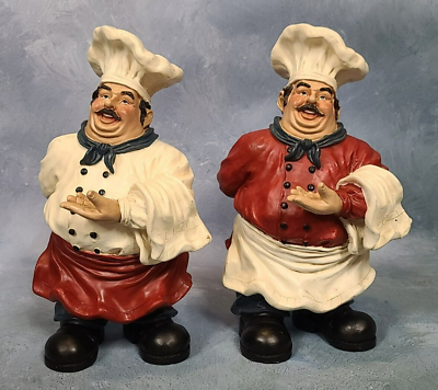 #ad #ad Kitchen Restaurant Décor Italian Chef Figurine Decoration Set Of 2 PC 12” Tall $65.00