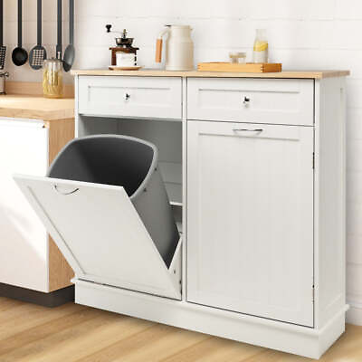 #ad NNECW Kitchen Trash with Adjustable Shelf for Kitchen White AU $719.99