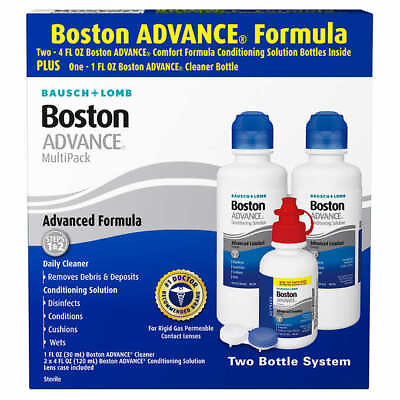 #ad Boston ADVANCE Contact Lens Solution 2 Bottles 4 oz each 1 Cleaner 1 oz $31.97