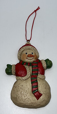 #ad Rustic Snowman Hanging Christmas Ornament $15.99