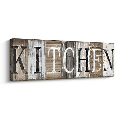 #ad Pinetree Art Rustic Farmhouse Kitchen Wall Decor Canvas Prints Kitchen Signs $22.54