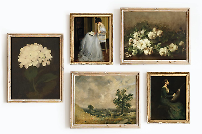 #ad #ad Set 5 Gallery Wall Art French Country Decor Vintage Wall Decor Landscape Wall A $33.98