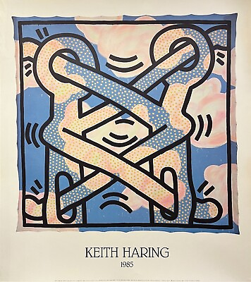 #ad 1985 Art attack on AIDS Original Keith Haring Poster Hard to find $380.00