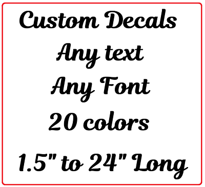 #ad Custom Vinyl Lettering Decal Personalized Sticker Window Text Name Car Truck Van $4.99