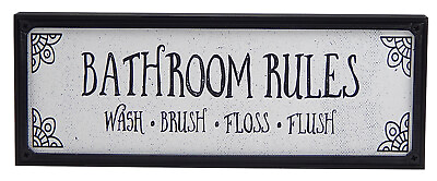 #ad Funny amp; Cute Farmhouse Bathroom Toilet Sign Shelf Sitter Rustic Wall Home Decor $14.99