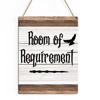 #ad Rustic Magic Wood Decor Sign Room of Requirement Printed Wood Sign Wall Art H... $16.55