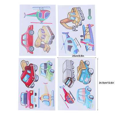 #ad DIY Wall Decals Self Adhesive Cartoon Car Airplane Stickers Baby Boy Kids AOS $9.36
