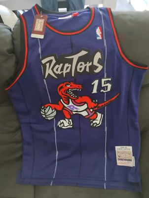 #ad Vince Carter Toronto Raptors Basketball Retro Jersey Official Replica $39.99