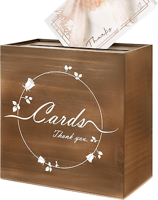 #ad Wooden Wedding Card Box with Slot amp; Lid Modern Decorations for Reception for W $72.99