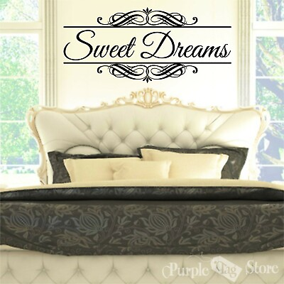 Sweet Dreams Vinyl Art Home Wall Bedroom Quote Decal Sticker Classic Decoration $23.99