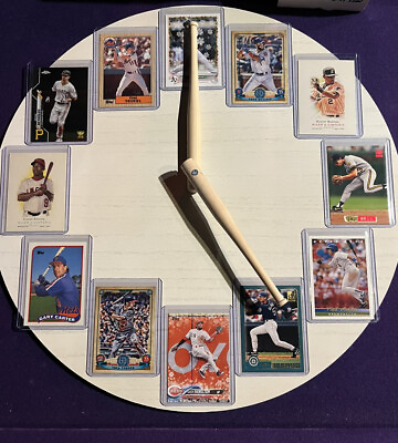 #ad #ad Baseball Card Wall Clock Art Allen Ginter Topps Panini 🔥Pinterest Mets Pirates $125.00