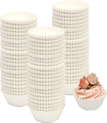 #ad 300 Pcs Jumbo Cupcake Liners Baking Cups Odorless Muffin Liners for Baking White $11.09