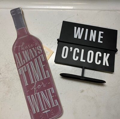 #ad Wine And Coffee Signs Kitchen Decorations Lot $11.99