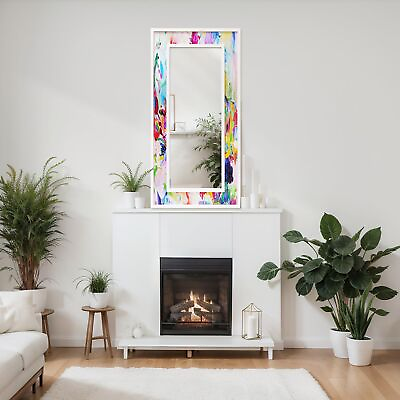 #ad Colorful Wall Mirror DecorativeLarge Window Mirror3D Printing Rectangular M... $135.79