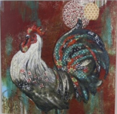 #ad #ad Wooden Rooster Mixed Media Look 15.75 Inch Wall Hanging Plaque Decor $24.88