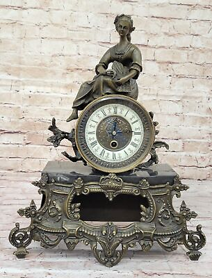 #ad French Empire figural gilt bronze Astrological mantle clock Handcrafted Decor $699.00