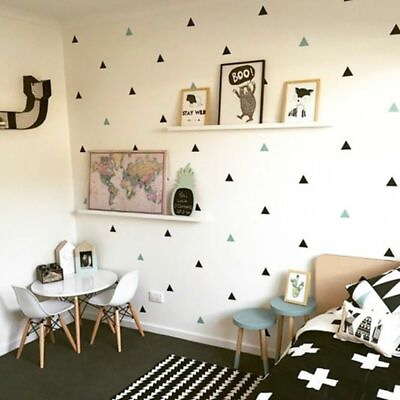 #ad Baby Boy Room Decoration Little Triangles Wall Sticker Kids Room Decorative Art $5.94