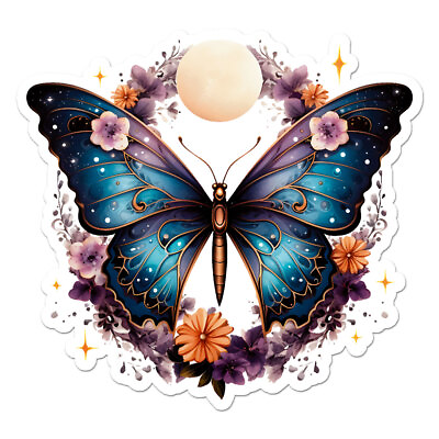 #ad #ad Butterfly Stars Moon Vinyl Decal Sticker ebn11204 $7.92
