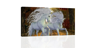 #ad Unicorn Couple CANVAS OR PRINT WALL ART $14.00