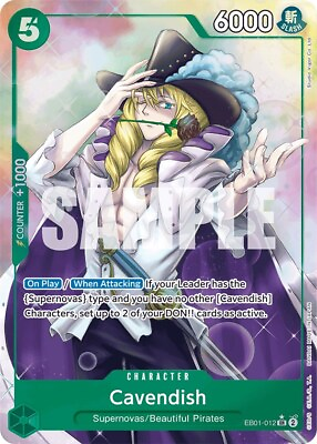 #ad One Piece TCG Extra Booster: Memorial Collection   Cavendish Alternate Art N AU $109.89