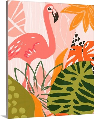 #ad Jungle Flamingo II Canvas Wall Art Print Home Decor $309.99