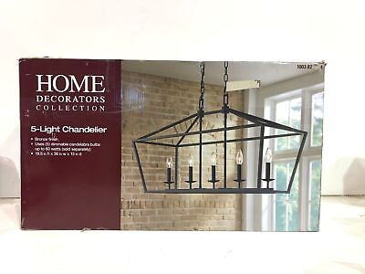 #ad Home Decorators Collection Weyburn 5 Light Bronze Caged Island Chandelier $128.69