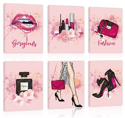 #ad Fashion Wall Art Glam Wall Decor for Living Room Set Of 6 Piece 12x16inch... $52.53