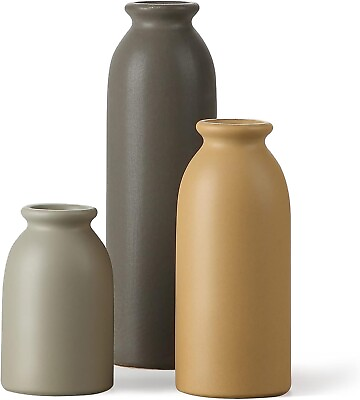 #ad CWLWGO Ceramic Matte Vase for Home Decor Modern and Minimalist Decorative Vase $84.67