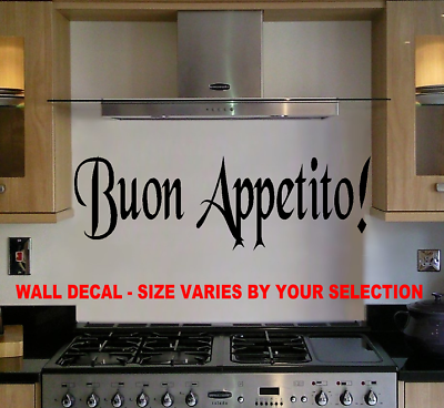 #ad BUON APPETITO WALL ART DECAL STICKER ITALY ITALIAN EAT MANGIA Bon Appétit $13.97
