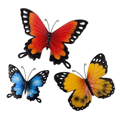 #ad Butterfly Wall Decor Metal Decorations for Indoor or Outdoor Walls Farmho... $19.34