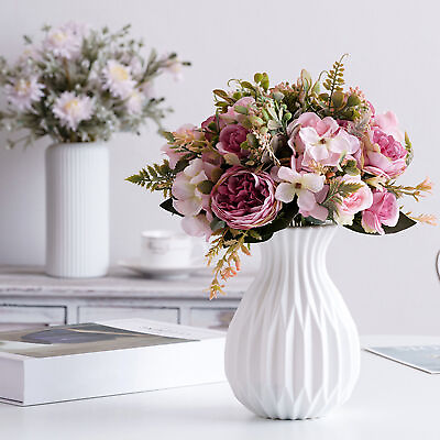 #ad Vase Decor Unbreakable Exquisite Workmanship Flower Vase Table Centerpiece $9.44