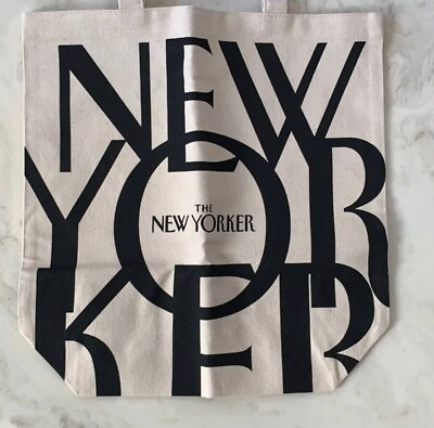 #ad The New Yorker Classic Canvas Tote Bag 15quot; x 15quot; x 5quot; Brand New and Sealed $25.99