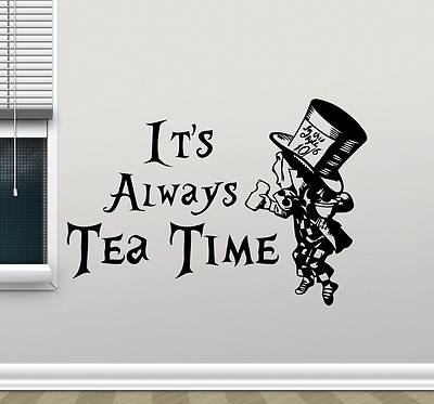 #ad Alice In Wonderland Wall Decal Tea Time Kitchen Vinyl Sticker Art Poster 129crt $29.97