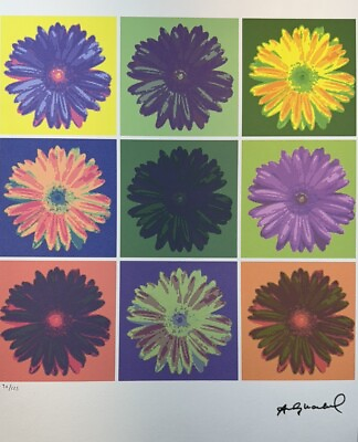 #ad Andy Warhol Flowers Signed Lithograph $189.00