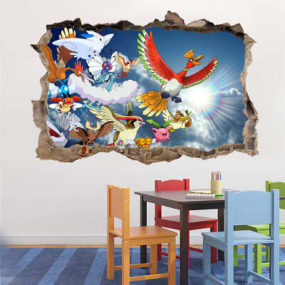 #ad Pokemon Wall Decal Removable Sticker Wall Art Decor Mural H210 $36.00