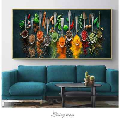 #ad Canvas Art Posters And Prints Kitchen theme Canvas Painting Canvas Mural Picture $19.73