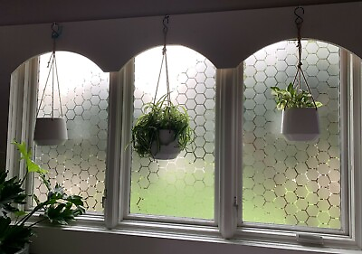 #ad Honeycomb Privacy Window Film Frosted Window Decals Modern Decor $77.65